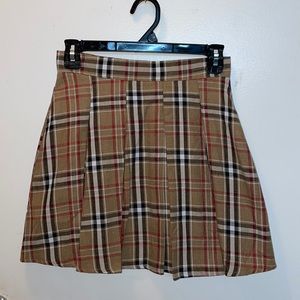 Faux Burberry pattern skirt